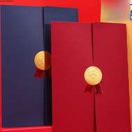 CLEIGHTEENCY Diploma Cover, Gilding Process Paper Envelope Award Certificate Holder, Exquisite Three