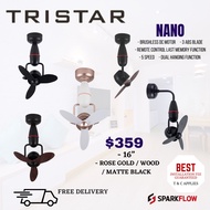 Fanco/Tristar NANO 16' corner fan dc motor 3 blades timer cheap designer corner fan installation warranty singapore