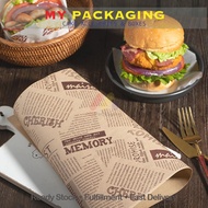 Wrapper Toast/Burger/Sandwich Wrapper Paper/Baking Wrapping Paper Roti Bakar/Burger/Kertas Pembalut 