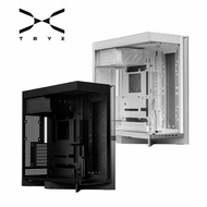 TRYX LUCA L70 Mid Tower EATX T.G PC Case With Panoramic Glass Aluminum Frame BLACK / WHITE
