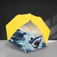 TDN鯊魚放大降溫秒收傘 瞬收傘反向自動收傘(向陽黃)