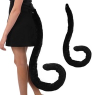 Cosplay Cat Tail Toy Black/White Cat Girl Plush Tail Tail Halloween Fox Party Cosplay P7I9