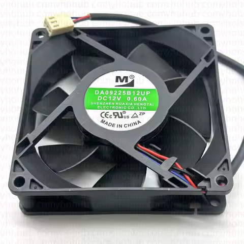 M DA09225B12UP DC 12V 0.60A 92x92x25mm 3-Wire Server Cooling Fan