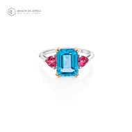 (PRE ORDER 15 วัน) Maison de Jewels - Oro Princess Cotton Candy Ring แหวนทอง ทองแท้ 9K พลอยธรรมชาติ แหวนใส่ทุกวัน แหวนแบรนด์