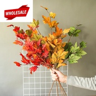(BC) 1Pc INS Fall leaves home decor maple tree branch /silk artificial flowers for wedding party dec