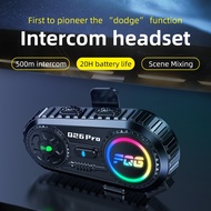 Q26 Pro Motorcycle Helmet Wireless Headset Dodge New function Wireless 6.0 500m Intercom 20H Battery