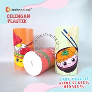 TECHNOPLAST Coin Bank / Celengan Plastik 152 X 300 Mm GYUDON FIESTA