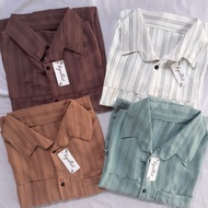 KEMEJA Moza STRIPE SHIRT/ CRINKLE AIRFLOW STRIPE SHIRT