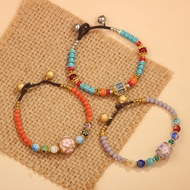 Fresh Sweet Macaron Exquisite Bracelet Niche Design Female Weaving Color Japanese Korean Simple Uniq
