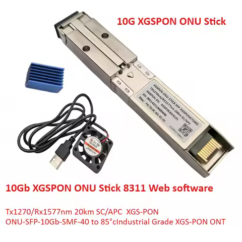 10G XGSPON ONU Stick SFP+ SC/APC with FAN 8311 Web Fimrware v2.8 Languages of Various Countries SN M