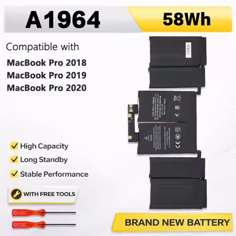 PowerHub A1964 Laptop Battery Compatible with Apple MacBook Pro A1989 13"(2018/2019)A2251(2020)EMC32