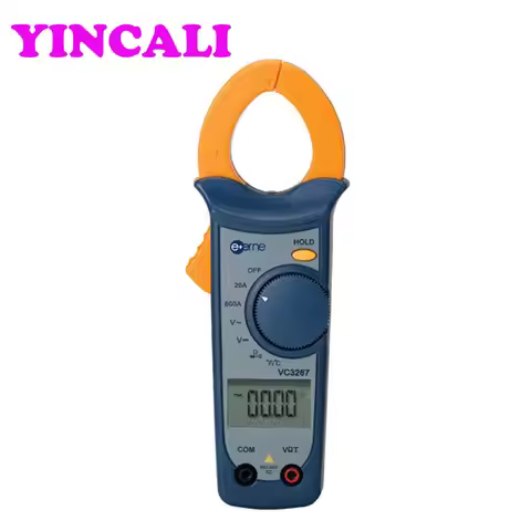 Clamp Multimeter with Thermometer VC3267 Ammeter 2~600A AC Data hold function Clamp Meter 600V DC/AC