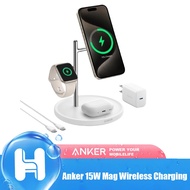 Anker 15W Mag Wireless Charging Station (3-in-1 Stand) Ultra-Fast Charger