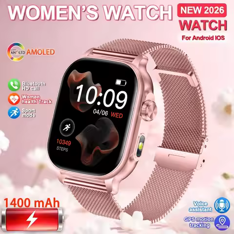 2026 New 1400mAh Big Battery Amazfit Girl SmartWatch IP68 Waterproof Bluetooth Call GPS Sports Women