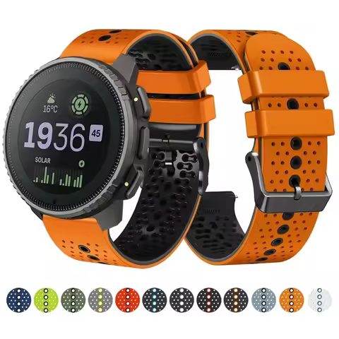 22mm Silicone Strap For Suunto Vertical Watch Band Bracelet Replacement Accessories For Suunto 9 Pea