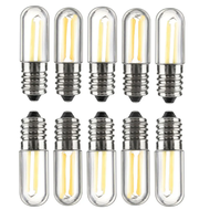 10pcs/Lots Dimmable LED COB Filament Light Bulbs Mini E12 E14 1W 2W 4W Lamps for Refrigerator Fridge Freezer sewing machine