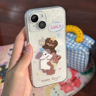 [5126 People Praise] Cute Hug Bear Suitable for Apple 16/15promax Phone Case 14/13/12 All-Inclusive 