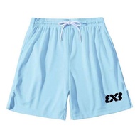 3v3 Basketball Shorts Men's below the Knee American Quick-Drying Mesh Loose Breathable Training Shor