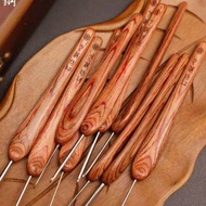 [Brown Rose Wood + 2c wool included] High Quality That Cham Phuong Wool Crochet Needle Gen 7 (Qizhen