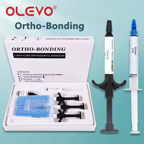 Orthodontic Light Cured Adhesive Kit Bondable Glue Complete Dental Ortho-Bonding System for Braces B