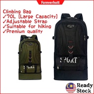 Outdoor Hiking Climbing bag 70L Camping Travel Backpack Bag kapasiti besar perjalanan kembara sukan 