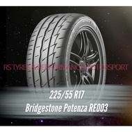 225/55/17 | Bridgestone Potenza RE003 | Year 2018 | New Tyre offer | Minimum buy 2 or 4pcs