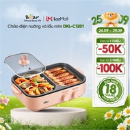 Bếp Lẩu Nướng Điện Đa năng Mini 2 trong 1 Bear DKL-C12D1 - Kết hợp 2 Ngăn Lẩu và nướng - Chống dính 