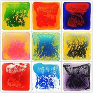 Art3d Liquid Fusion Activity Play Mat for Kids, Pack of 9 Tiles 12" X 12", Multi-Color