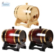 [szsirui] Vintage 3L/1.5L Pine Wine Barrel Special Dispenser Bucket Beer Casks with Stand For Tequil