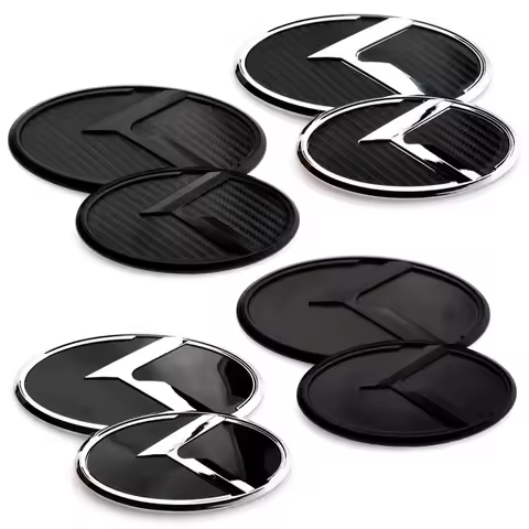 2pcs x 3D ABS K Logo Front Grill Emblem Rear Trunk Badge Car Sticker Decal for Kia K5 2011-2013 Opti