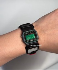 HUBSTORE CASIO 卡西歐 Casioak F91 F91W F-91 F-91W F-91W-3 黑綠色 尼龍錶帶 防水 有現貨