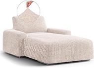 PAULATO BY GA.I.CO. Chaise Lounge Cover Lounge Chair Sofa Slipcover- Soft Polyester Fabric Slipcover