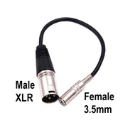 Audio 3.5mm Female to XLR Male Converter Adapter 30cm