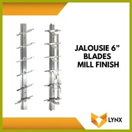 ▙ ╮ ∭ Jalousie Frame 6 Blades for Louver Window 1 Pair