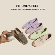 Women's LP Loafers - Slip-On Leather Retro Shoes with Large Sizes