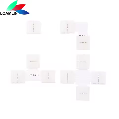 WS2811 WS2812B SK6812 WS2815 Free Soldering Led Connector 2/3/4/5PIN L/T/X Shape Corner Connector Fo