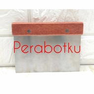 LS-64 Square Wooden Handle Polishing Stainless Steel Martabak Polishing/ Spatula/