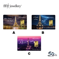 MJ Jewellery 5G Gold Collection 999.9 Eiffel Tower Series Gold Bar F31 - 0.5g &amp; 1g