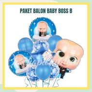 Baby Boss B Balloon Package / Baby Boss Birthday Decoration
