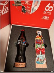 Coca cola可口可樂60週年限量版玻璃擺設樽瓶紀念收藏盒