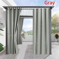 Jhj0 1PC Blackout Sun Blocking Eyelet Ring Top Thermal Insulated Curtains Waterproof Outdoor Gazebo Yard Front Porch Summer