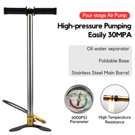 PCP Pump 4500Psi 6000Psi High Pressure Air Hand Pump 4 Stages 300Bar for SUBA Air Tank