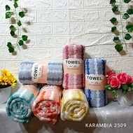 Handuk Mikrofiber  MotifRantaiBordir Super Tebal Handuk Mandi Hotel Dewasa Lembut Daya Serap Tinggi 