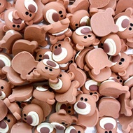 A342 5 pcs lotso bear teddy cabochon flatback charm resin cartoon cute kawaii coffee brown diy acces