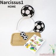 NARCISSUS 3 Pcs Set Football Headband, 2026 Edition World Cup Themed Football Earrings, Headband Ear