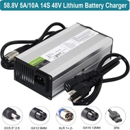 58.8V 5A  10A Li-ion Charger with Multiple Safety Protections Suitable for 14S 52V Li-ion Battery Sm