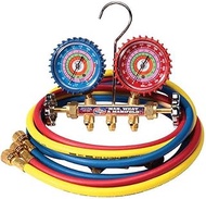 Uniweld QS4L5H Refrigerant Manifold Sets, 2 Valve brass manifold, 2-1/2" Limited Point Flutter