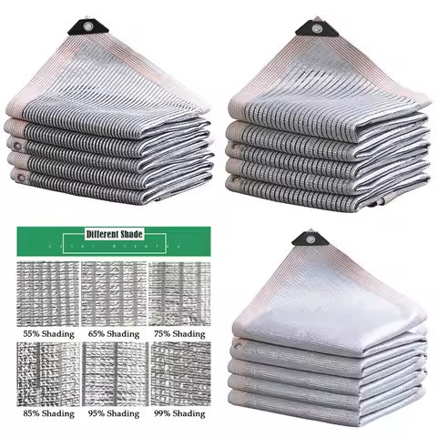 55%~99% Shading Outdoor Anti UV Aluminum Foil Sun Shade Net Gazebo Canopy Succulent Plants Cover Sun