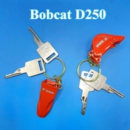 Bobcat Excavator Key D250 WHIT KEYCHAIN FOR S550 S185 Skid Steer Loader Sweeper Key S331 / S160