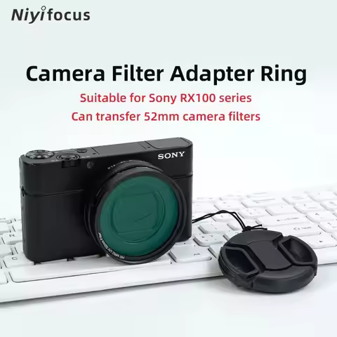 Camera Filter Adapter Ring 52mm Filter for Sony RX100 RX100II RX100III RX100IV RX100V RX100VII ZV-1 